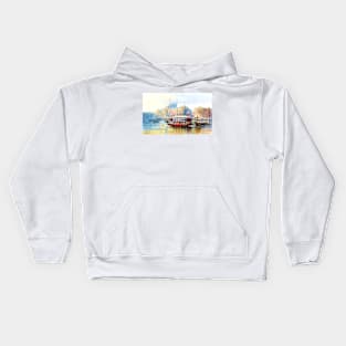 Benares/Varanasi by Nicholas Chevalier Kids Hoodie